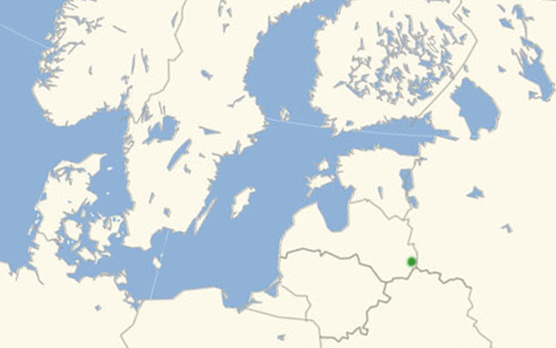 Stregblåfugl nordeuropæisk udbredelseskort lavet af Lars Andersen december 2016.